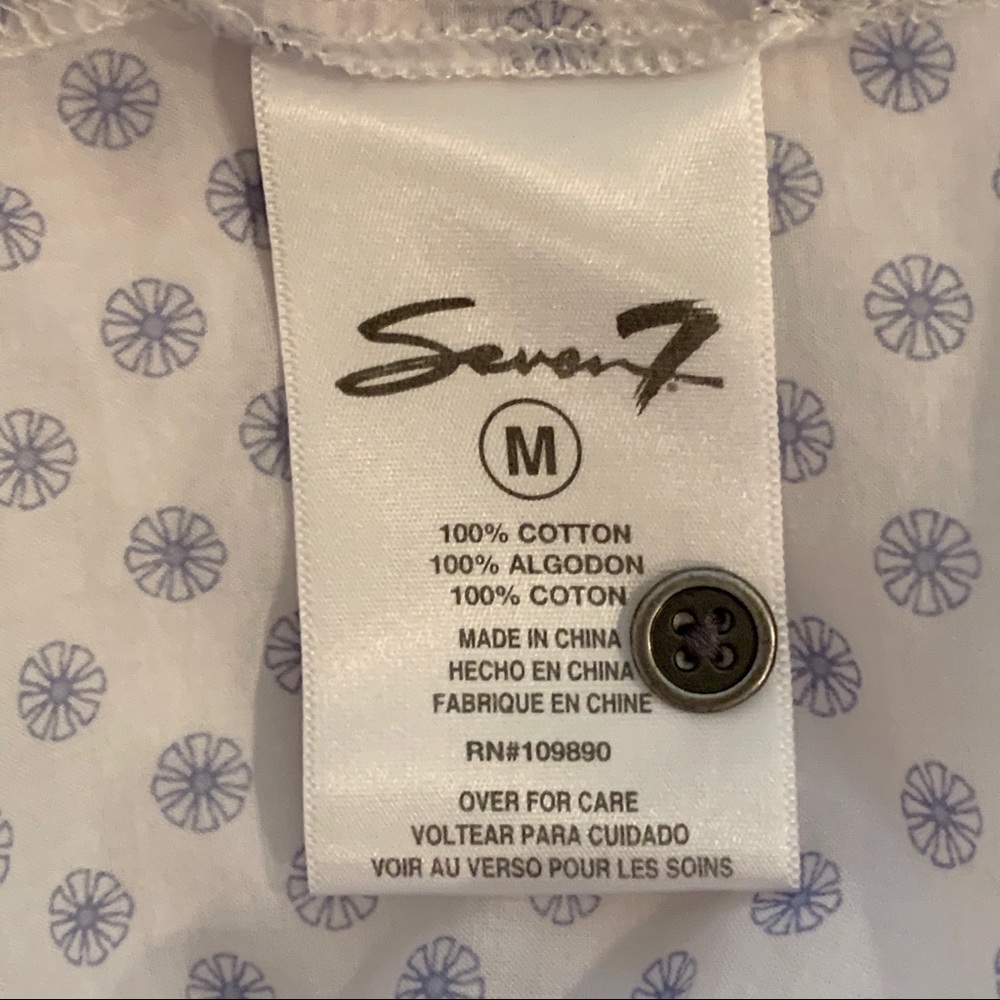 Seven7 Blue and White Button Down Shirt - Picture 7 of 8